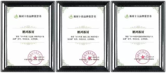 鵬鴻實(shí)力再獲肯定，蟬聯(lián)木業(yè)網(wǎng)2017年度“生態(tài)板十大品牌”